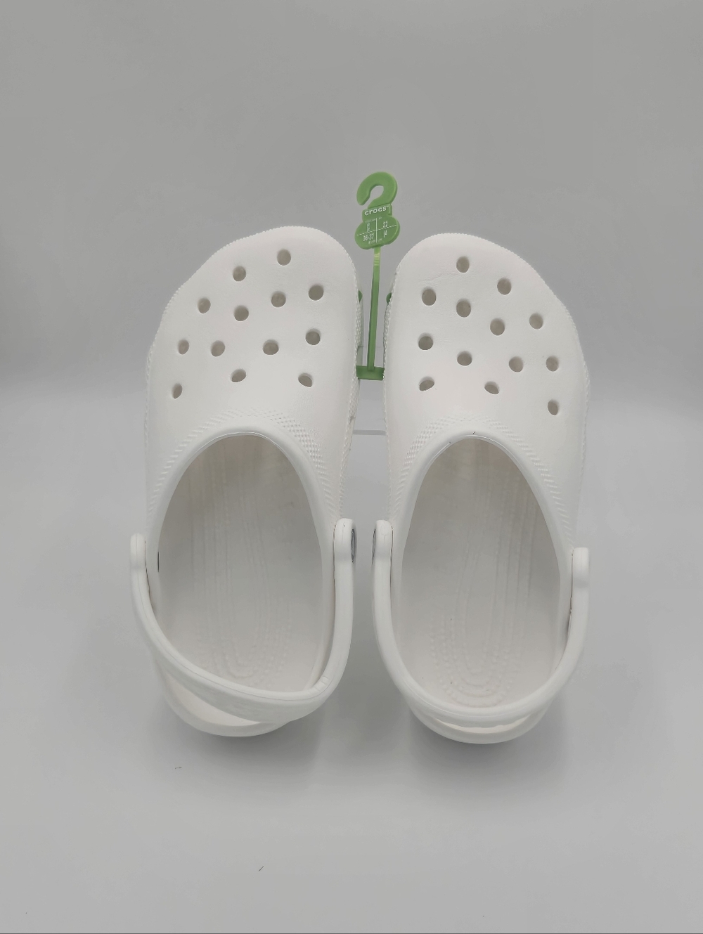CROCS Unisex Big Kids Classic Clogs White Slippers Size J4 Junior Big Kids